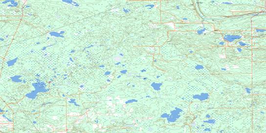 Victor Lake Topo Map 083I08 at 1:50,000 scale - National Topographic System of Canada (NTS) - Toporama map