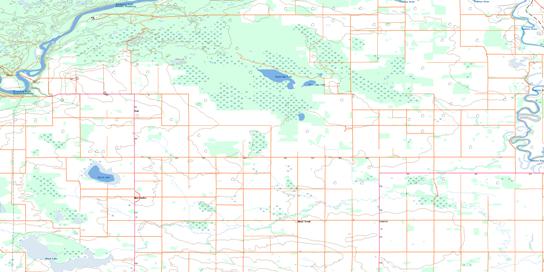 Shoal Creek Topo Map 083J08 at 1:50,000 scale - National Topographic System of Canada (NTS) - Toporama map