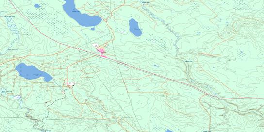 Iosegun Lake Topographic map 083K07 at 1:50,000 Scale
