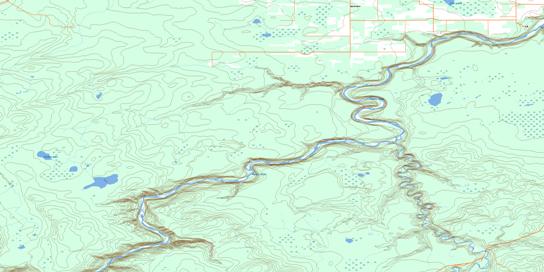 Calahoo Creek Topo Map 083L13 at 1:50,000 scale - National Topographic System of Canada (NTS) - Toporama map