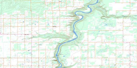Smoky Heights Topo Map 083M08 at 1:50,000 scale - National Topographic System of Canada (NTS) - Toporama map