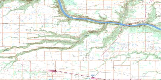 Rycroft Topo Map 083M15 at 1:50,000 scale - National Topographic System of Canada (NTS) - Toporama map