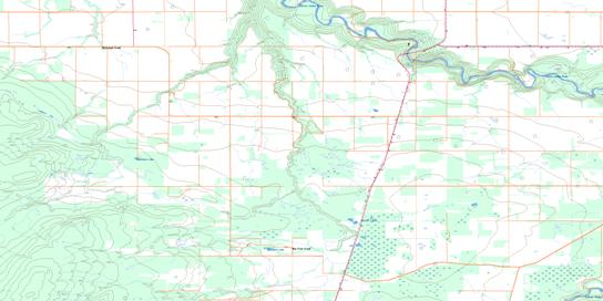 Whitemud Creek Topo Map 083N06 at 1:50,000 scale - National Topographic System of Canada (NTS) - Toporama map