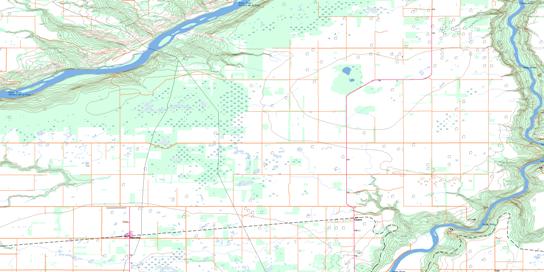Tangent Topo Map 083N13 at 1:50,000 scale - National Topographic System of Canada (NTS) - Toporama map