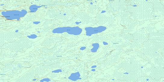 Mink Lake Topo Map 084A14 at 1:50,000 scale - National Topographic System of Canada (NTS) - Toporama map