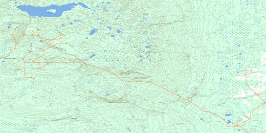 Sawn Lake Topo Map 084B13 at 1:50,000 scale - National Topographic System of Canada (NTS) - Toporama map