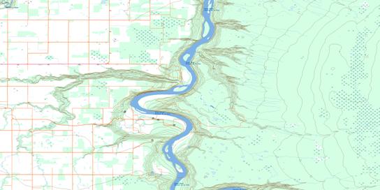 Buchanan Creek Topo Map 084C14 at 1:50,000 scale - National Topographic System of Canada (NTS) - Toporama map