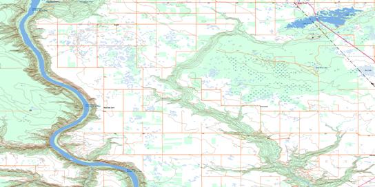 Hines Creek Topographic map 084D02 at 1:50,000 Scale
