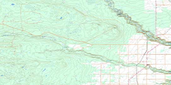 Hotchkiss Topo Map 084F04 at 1:50,000 scale - National Topographic System of Canada (NTS) - Toporama map