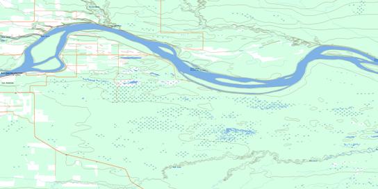 Sled Island Topo Map 084J05 at 1:50,000 scale - National Topographic System of Canada (NTS) - Toporama map
