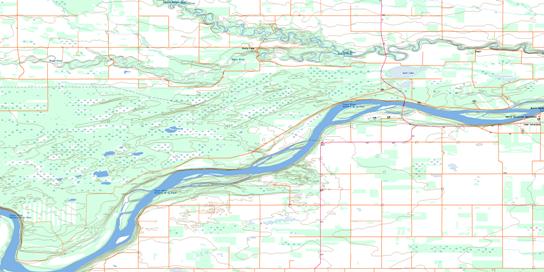 Fort Vermilion Topo Map 084K08 at 1:50,000 scale - National Topographic System of Canada (NTS) - Toporama map