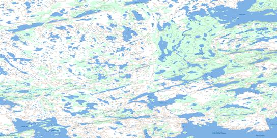 Pauline Lake Topo Map 085I03 at 1:50,000 scale - National Topographic System of Canada (NTS) - Toporama map