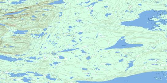 Yanik Lake Topographic map 086E07 at 1:50,000 Scale