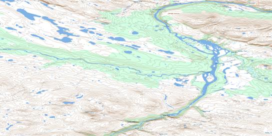 Rocky Defile Rapids Topo Map 086N01 at 1:50,000 scale - National Topographic System of Canada (NTS) - Toporama map