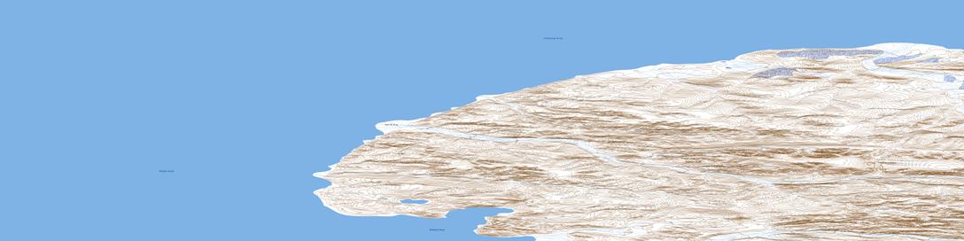 Cape De Bray Topo Map 089B01 at 1:50,000 scale - National Topographic System of Canada (NTS) - Toporama map