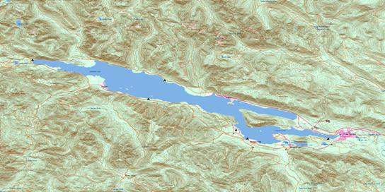 Cowichan Lake Topographic map 092C16 at 1:50,000 Scale