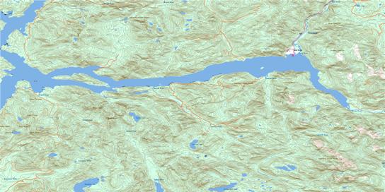 Muchalat Inlet Topographic map 092E09 at 1:50,000 Scale