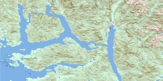 Zeballos Topographic map 092E15 at 1:50,000 Scale