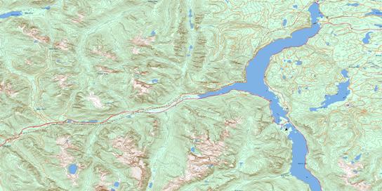 Upper Campbell Lake Topographic map 092F13 at 1:50,000 Scale