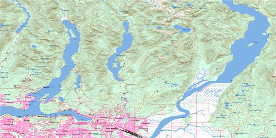 Port Coquitlam Topo Map 092G07 at 1:50,000 scale - National Topographic System of Canada (NTS) - Toporama map