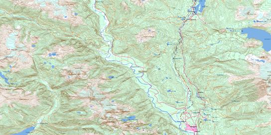 Cheakamus River Topo Map 092G14 at 1:50,000 scale - National Topographic System of Canada (NTS) - Toporama map