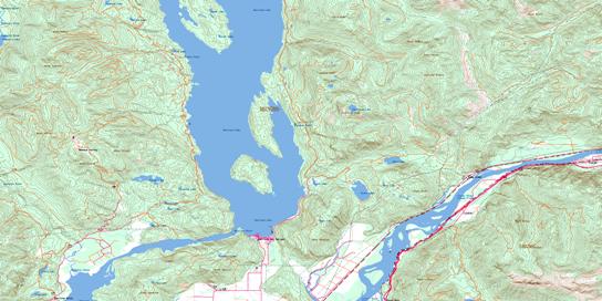 Harrison Lake Topographic map 092H05 at 1:50,000 Scale