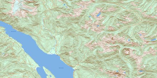Mount Urquhart Topo Map 092H12 at 1:50,000 scale - National Topographic System of Canada (NTS) - Toporama map