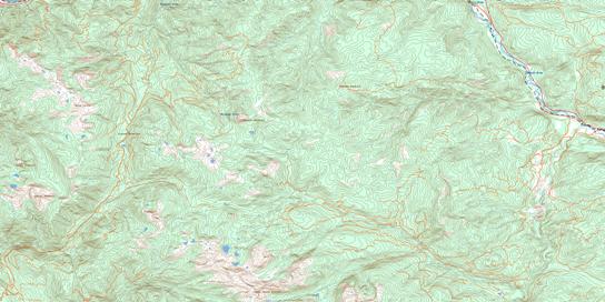 Prospect Creek Topo Map 092I03 at 1:50,000 scale - National Topographic System of Canada (NTS) - Toporama map