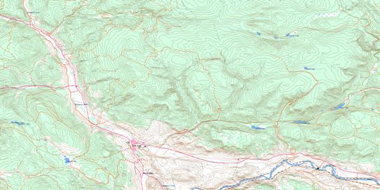Cache Creek Topo Map 092I14 at 1:50,000 scale - National Topographic System of Canada (NTS) - Toporama map