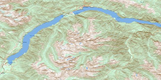 Shalalth Topographic map 092J09 at 1:50,000 Scale