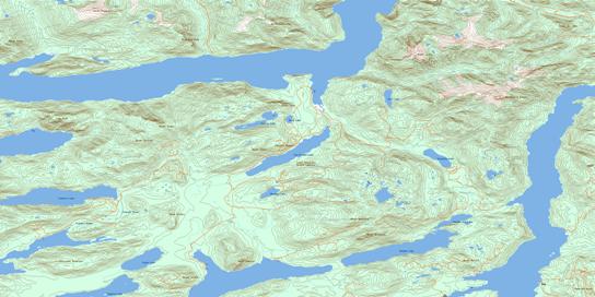 Glendale Cove Topo Map 092K12 at 1:50,000 scale - National Topographic System of Canada (NTS) - Toporama map