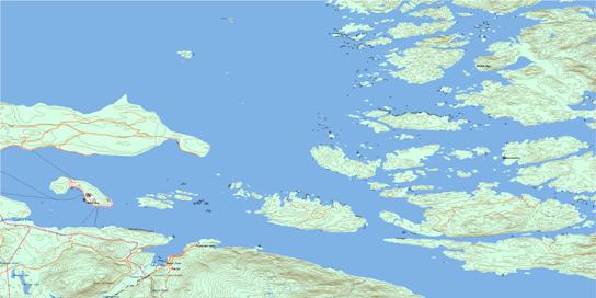Alert Bay Topographic map 092L10 at 1:50,000 Scale