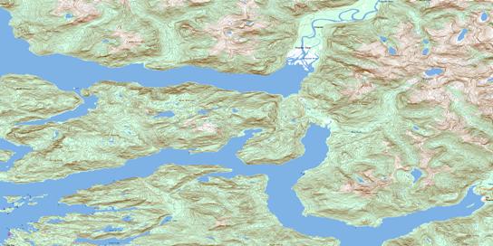 Kingcome Inlet Topographic map 092L16 at 1:50,000 Scale