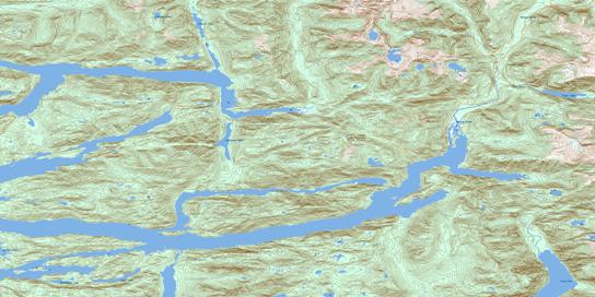 Smith Inlet Topographic map 092M06 at 1:50,000 Scale