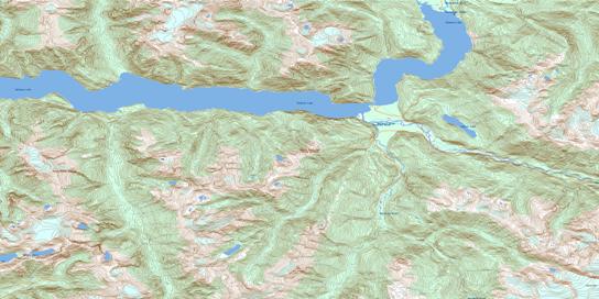 Owikeno Lake Topo Map 092M10 at 1:50,000 scale - National Topographic System of Canada (NTS) - Toporama map
