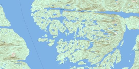 Fish Egg Inlet Topo Map 092M12 at 1:50,000 scale - National Topographic System of Canada (NTS) - Toporama map