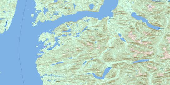 Namu Topographic map 092M13 at 1:50,000 Scale