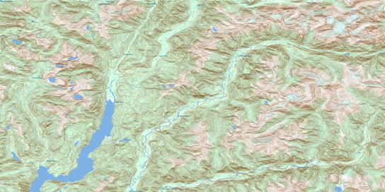 Kilbella River Topo Map 092M14 at 1:50,000 scale - National Topographic System of Canada (NTS) - Toporama map