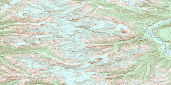 Whitemantle Creek Topo Map 092N03 at 1:50,000 scale - National Topographic System of Canada (NTS) - Toporama map