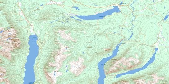 Tatlayoko Lake Topographic map 092N09 at 1:50,000 Scale