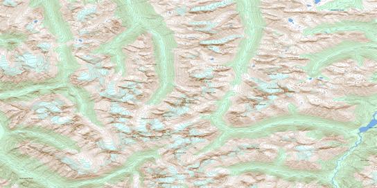 Siva Glacier Topographic map 092N11 at 1:50,000 Scale