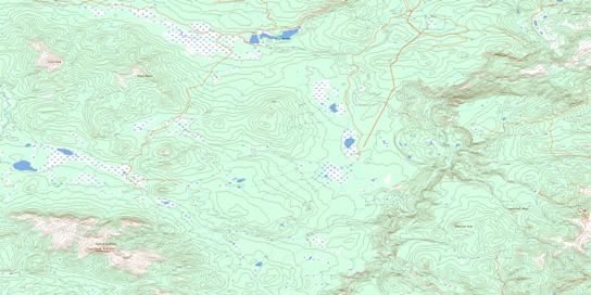 Churn Creek Topographic map 092O07 at 1:50,000 Scale