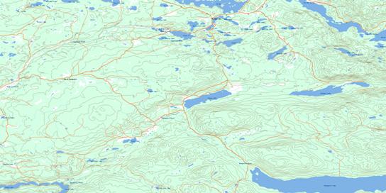 Bridge Lake Topographic map 092P07 at 1:50,000 Scale