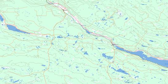 Chimney Lake Topographic map 092P13 at 1:50,000 Scale