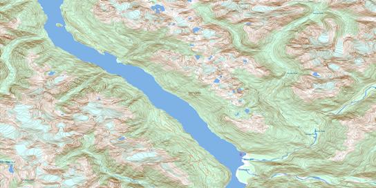 South Bentinck Arm Topographic map 093D02 at 1:50,000 Scale