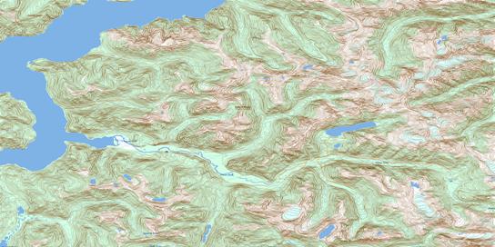 Kwatna River Topographic map 093D03 at 1:50,000 Scale
