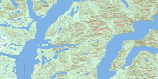 Fisher Channel Topo Map 093D04 at 1:50,000 scale - National Topographic System of Canada (NTS) - Toporama map