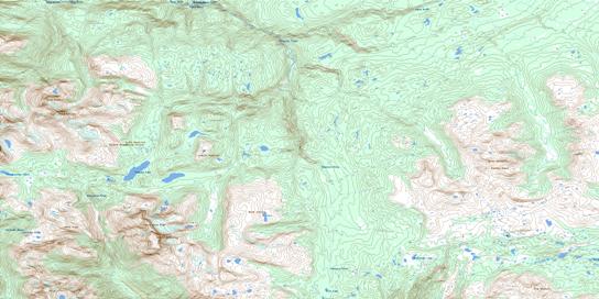 Tahyesco River Topo Map 093D09 at 1:50,000 scale - National Topographic System of Canada (NTS) - Toporama map