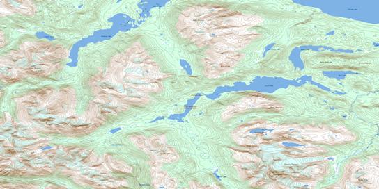Tesla Lake Topo Map 093E02 at 1:50,000 scale - National Topographic System of Canada (NTS) - Toporama map