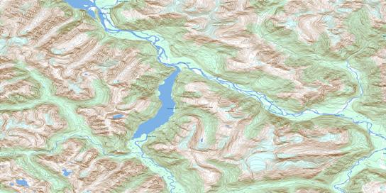 Kitlope Lake Topo Map 093E04 at 1:50,000 scale - National Topographic System of Canada (NTS) - Toporama map
